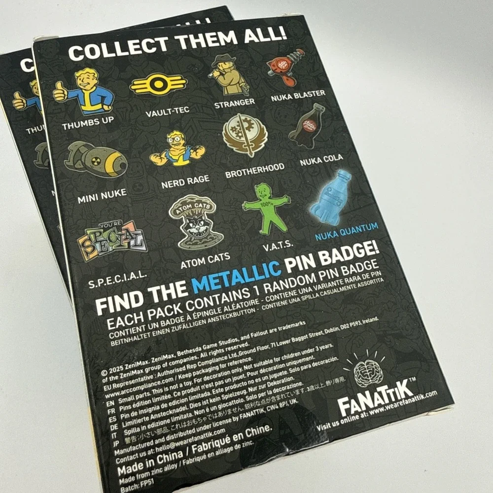 9x Fallout Mystery Pin Badge Volume 2 Blind Box Official Bethesda Collectible